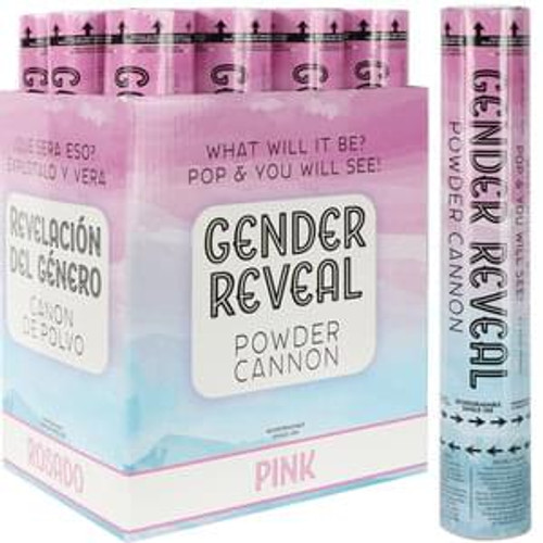12" Pink Gender Reveal Powder Cannon
