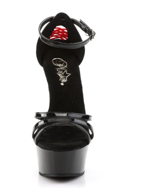 Delight Black Pat 6" Heel, 1 3/4"