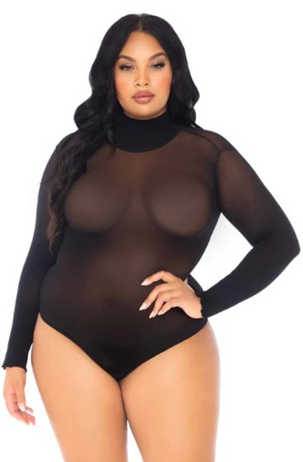 Plus Long Sleeved Snap Crotch Bodysuit