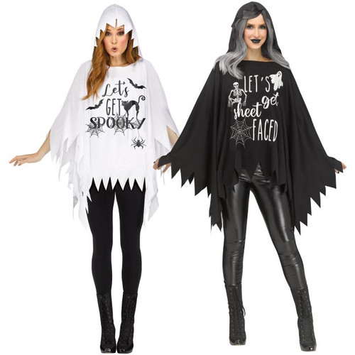 Ghost Hooded Poncho Assortment - Adult