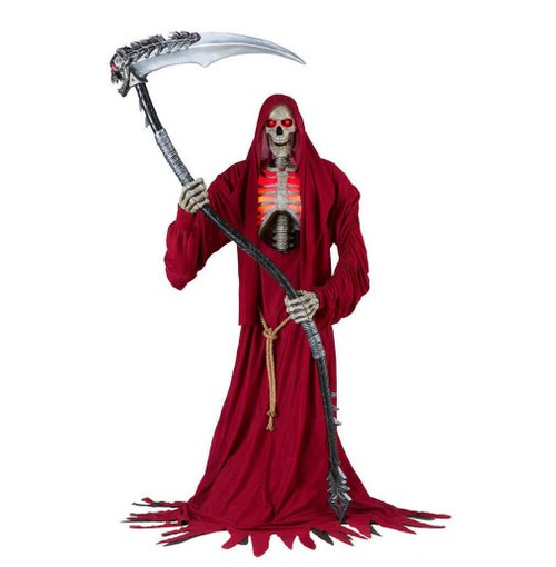 8 ft Animated Smoldering Reaper of Souls Halloween Animatronic