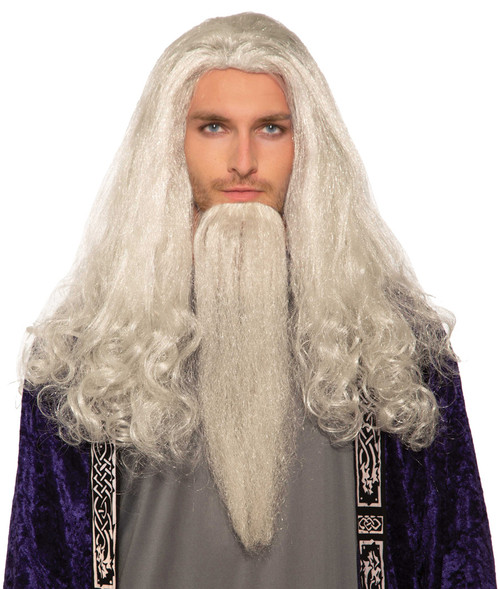 WIG-WISE WIZARD W/BEARD-WHT