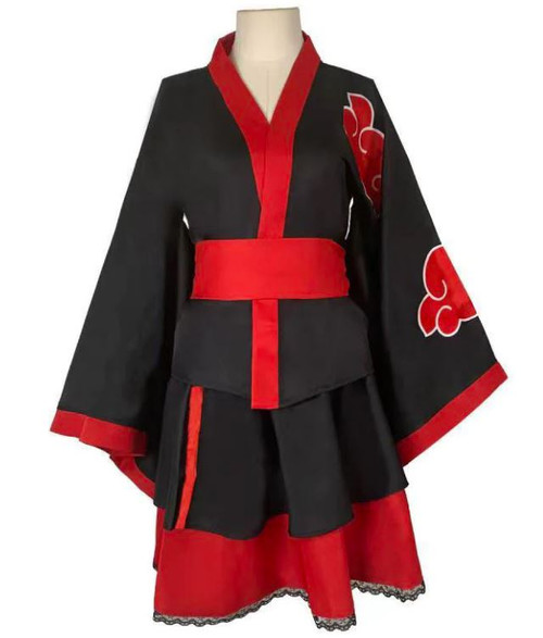 Anime Naruto Akatsuki Kimono Halloween Cosplay Costume