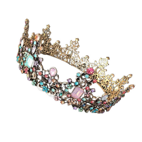 Gold Crown with Pink Jewels