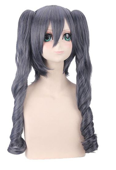 Anime Black Butler Ciel Phantomhive Long Black and Gray Cosplay Wigs
