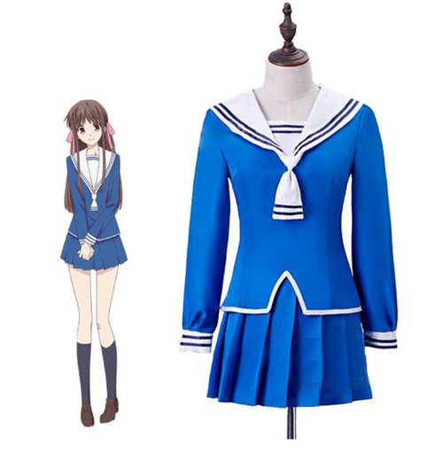 Anime Fruits Basket Tohru Honda School Uniform Halloween Cosplay Costumes