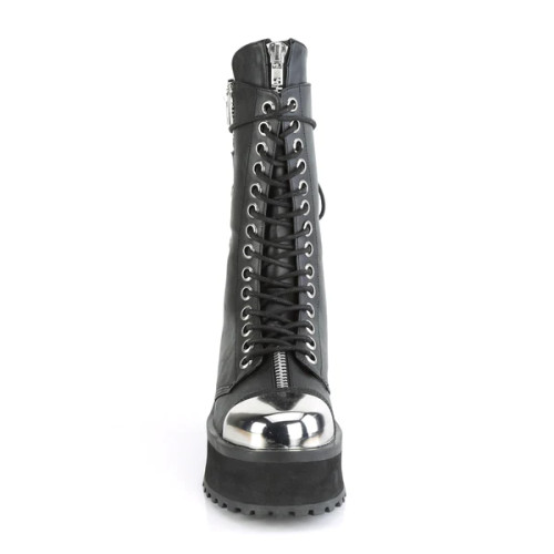 Demonia Gravedigger Black Vegan Leather 2 3/4" Boot Demonia Gravedigger Black Vegan Leather 2 3/4" Boot