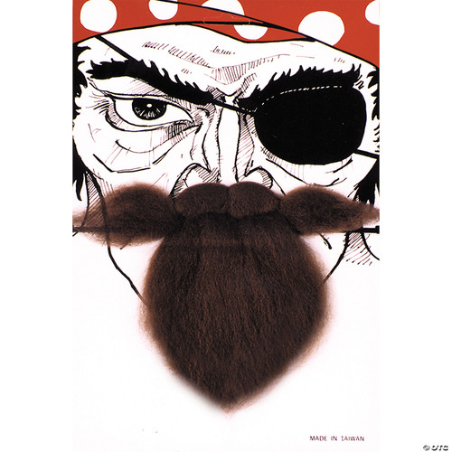 Men's Brown Nautical Pirate Beard Moustach