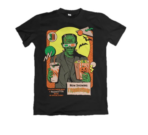 Frankenstein 3D Black Tee