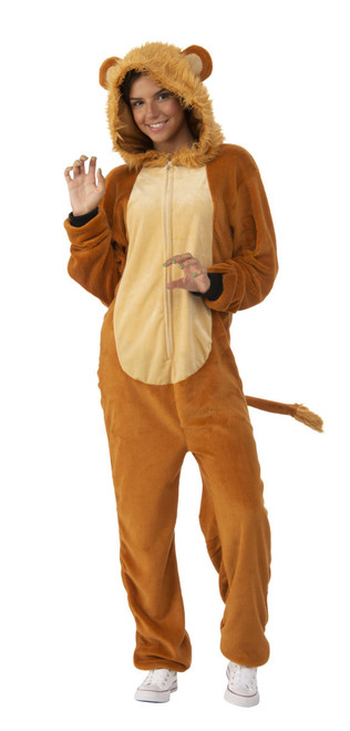Adult Lion Comfywear One Piece Jumpsuit Costume