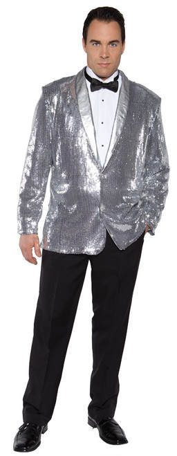 Men's Silver Sequin Jacket Costume