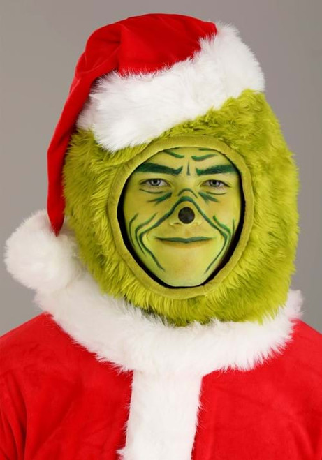 The Grinch Adult Santa Open Face Costume