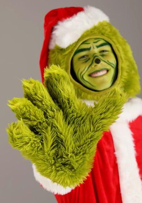 The Grinch Adult Santa Open Face Costume