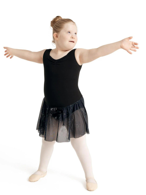 Capezio Glitter Glam Tank Pinch Front Dress - Girls Capezio Glitter Glam Tank Pinch Front Dress - Girls