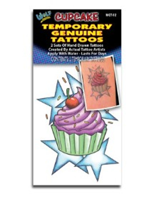 Cupcake Metallic Temporary Tattoos Pack | Giggle Golf