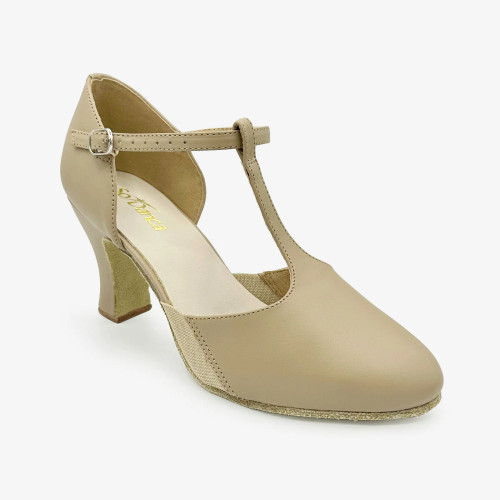 SoDanca Tan Ladies 2.5" Heel T-Strap Character Shoe SoDanca Tan Ladies 2.5" Heel T-Strap Character Shoe