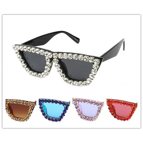 RHINESTONE LINED SUNGLASSES