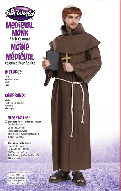 Medieval Monk - Adult Costume
