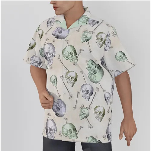 Skull and Bones Hawaiian Shirt Skull and Bones Hawaiian Shirt