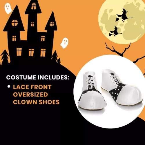 Oversized Clown Adult Costume Shoes | White Oversized Clown Adult Costume Shoes | White
