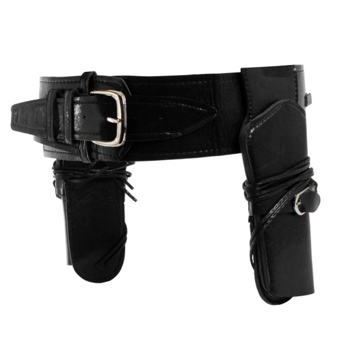 Underwraps Costumes Cowboy Double Weapon Holster Adult Costume Accessory | Black