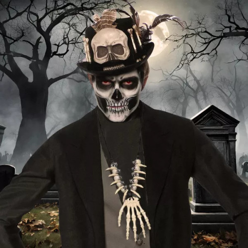 Skelton Hand Necklace Adult Costume Accessory