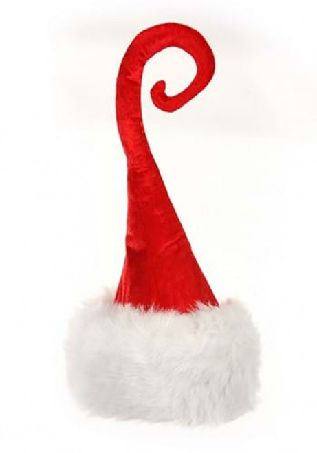 Curly Q Plush Santa Hat