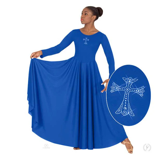 Eurotard Womens Royal Cross Praise Dress Eurotard Womens Royal Cross Praise Dress