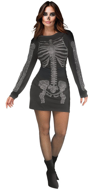 Rhinestone Skele-Gal - Adult Costume