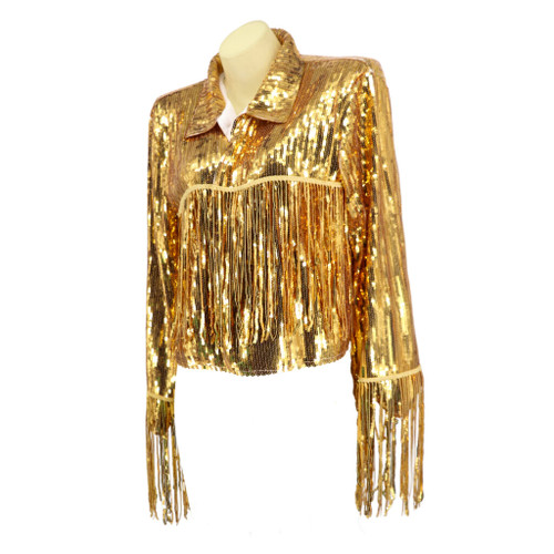 Tassel fringe sequin jacket