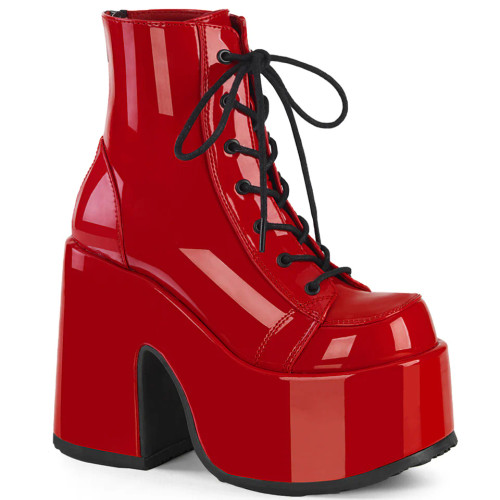 Red Patent, 5" chunky Heel, 3" P/F