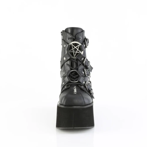 Demonia Kera-68 Blk Vegan Leather, 4 1/2" Platform