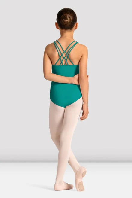 Girls Mirella Celestia Cross Back Printed Leotard