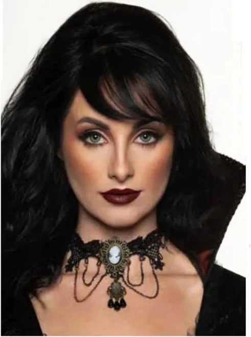 Gothic Cameo Lace Choker