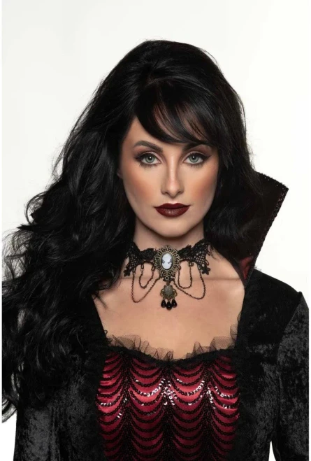Gothic Cameo Lace Choker