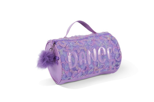 Glitter Blossom Duffle- Lavendar Floral