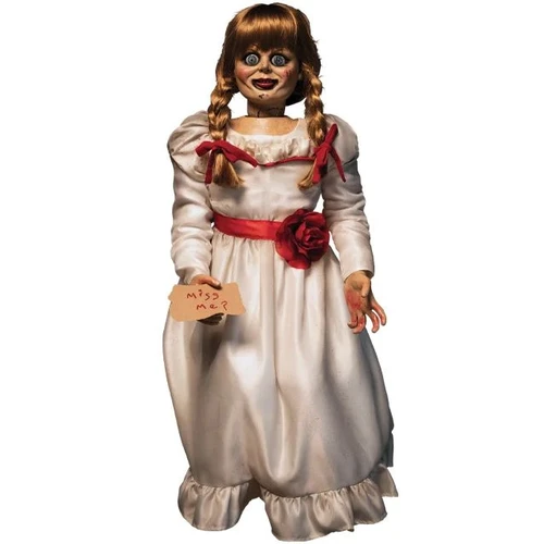Trick or Treat Studios is proud to present the officially licensed, The Conjuring - Annabelle Doll. This one - to - one scale prop was sculpted by the owner of The Scary Closet the absolute King of replica movie props, so every detail of the screen used Annabelle Doll is represented here