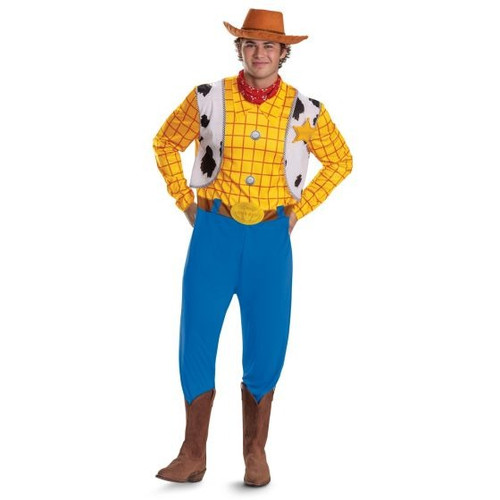 You have been to too many costume parties where you showed up as "a person in regular clothes who said they were a ghost." That era is over. This officially licensed Toy Story Woody costume gives you a fully committed cowboy look,