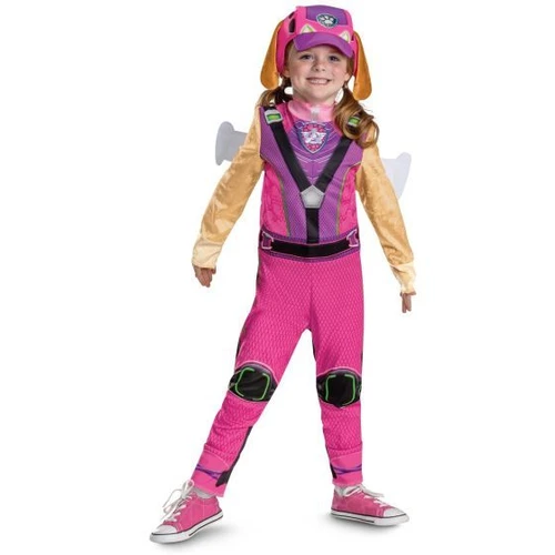 Transform your child into the beloved Skye character with this officially inspired Paw Patrol costume jumpsuit.