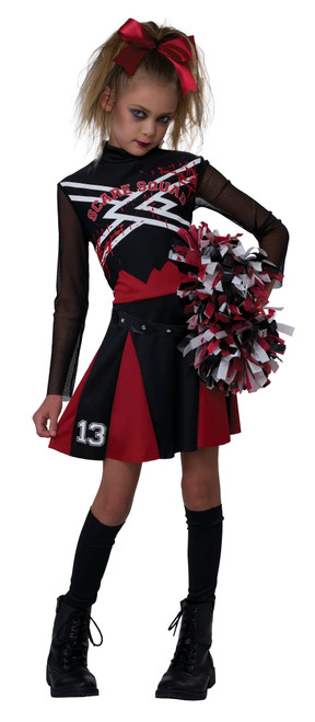 Give me an H... for Horror! With the Scare Squad Cheerleader Costume for Kids, your appearance at the next event is guaranteed to be both sporty and spooky.