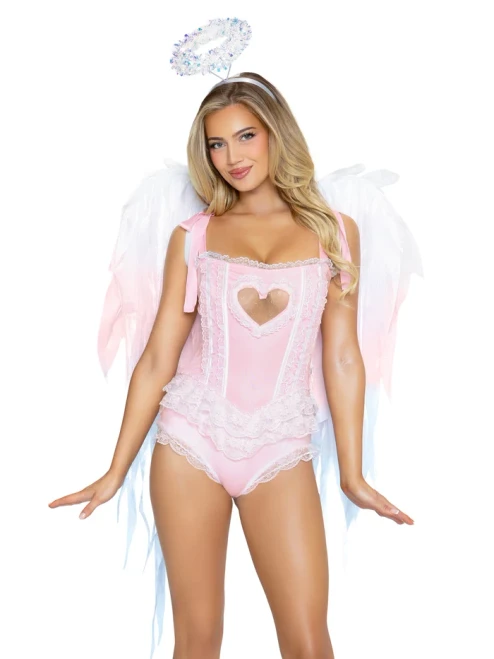 Angel Ombre Chiffon Wings and Halo Headband