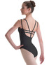 Pinch Front Grid Back Camisole Leotard