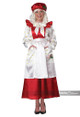 Mrs. Claus Pinafore Dress with Apron Adult Costume