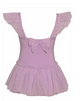 DanzNmotion Child Camisole Dress With Glitter Net Flutter Sleeves