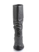 Men's Black Cuffed Knee High Renaissance 1" Flat Heel Boot