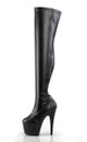 7" (17.8cm) Stiletto Heel, 2 3/4" (7cm) Platform Plain Stretch Platform Thigh Boot