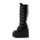 Demonia Swing Wedge Platform Goth Punk Gogo Knee Boot