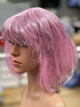 China Doll Light Pink Wig with Pink Tinsel