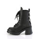 Demonia Bratty 2 3/4" Heel, 1" Platform Lace-Up Ankle Boot, Inside Zip