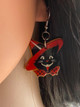 MBP Vintage Cat Witch Earrings